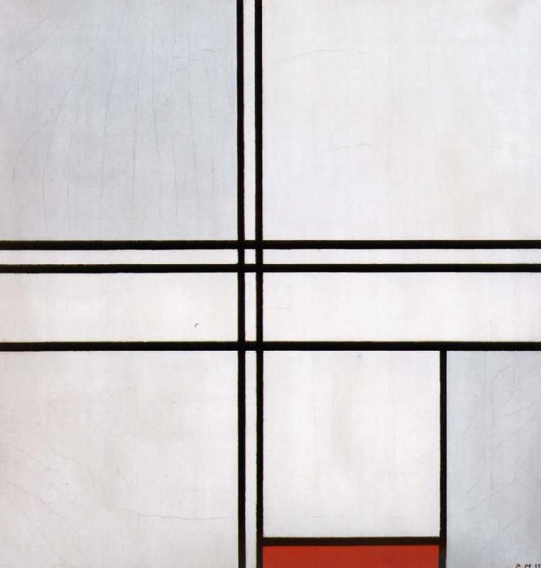 Piet Mondrian Conformation with a rde block oil painting image